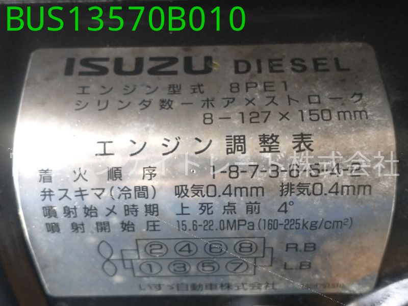 いすゞ KL-LV280L1改 エンジンASSY 8PE1[BUS13570B010]｜中古バス部品